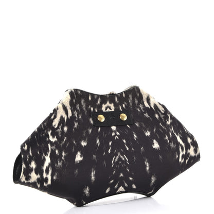 Alexander McQueen Silk Pony Print De Manta Clutch Black 3 of 7