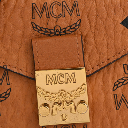 MCM Visetos Small Patricia Round Crossbody Wallet Cognac 8 of 12
