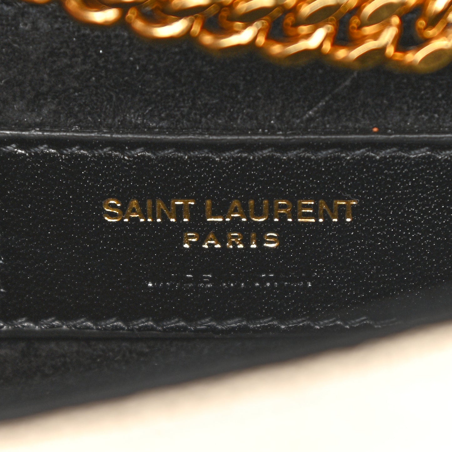 Metallic Calfskin Small Classic Monogram Kate Satchel Gold