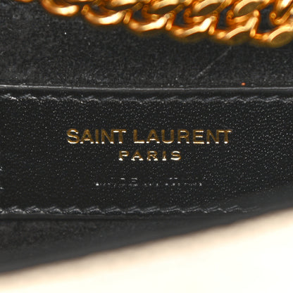 Saint Laurent Metallic Calfskin Small Classic Monogram Kate Satchel Gold 5 of 8