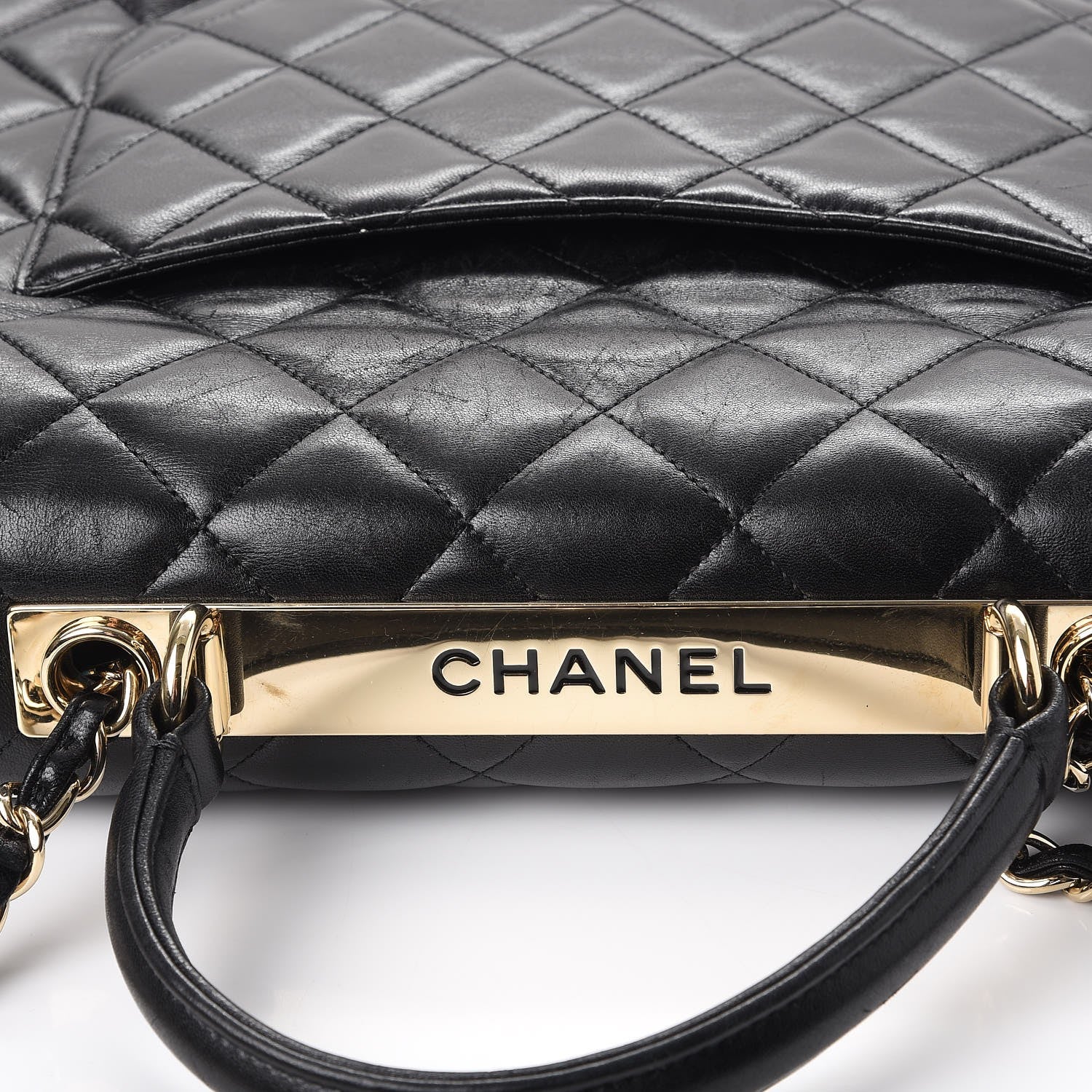 Chanel Lambskin Quilted Large Trendy CC Dual Handle Flap Bag Black 12 of 16