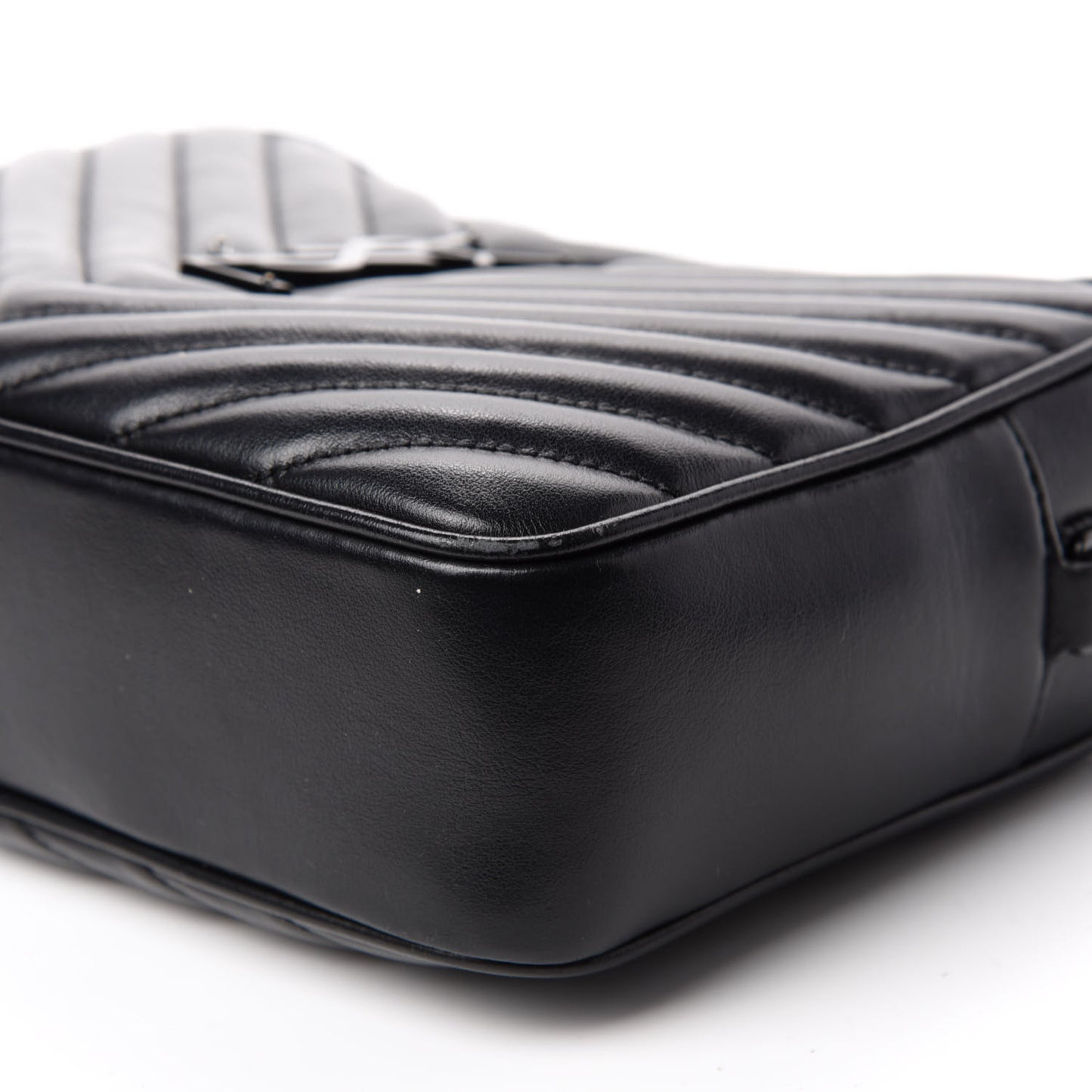Calfskin Matelasse Monogram Lou Camera Bag Black