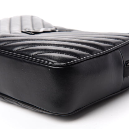 Saint Laurent Calfskin Matelasse Monogram Lou Camera Bag Black 7 of 12