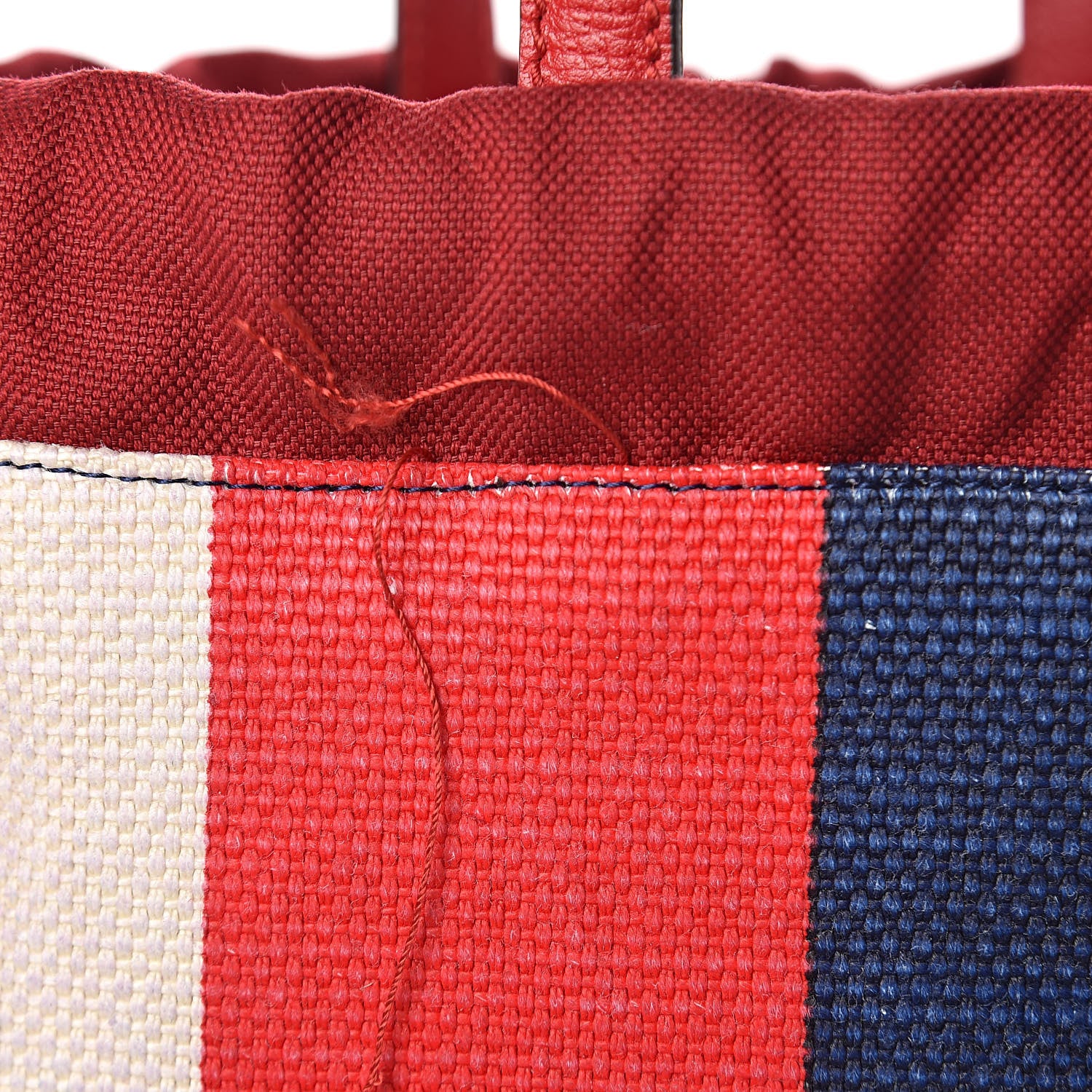 Gucci Canvas Logo Sylvie Stripe Drawstring Backpack Red 7 of 10