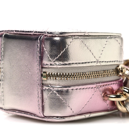 Chanel Gradient Metallic Lambskin Quilted Like A Wallet Clutch With Chain Gold Pink 10 of 10