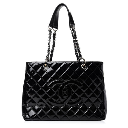 Chanel Patent Grand Shopping Tote GST Black 1 of 13