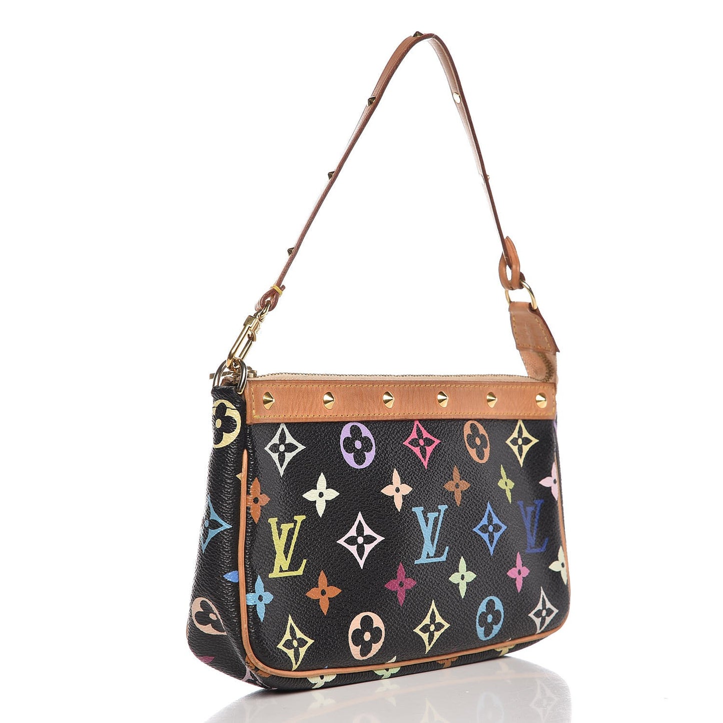 Monogram Multicolor Pochette Accessories Black