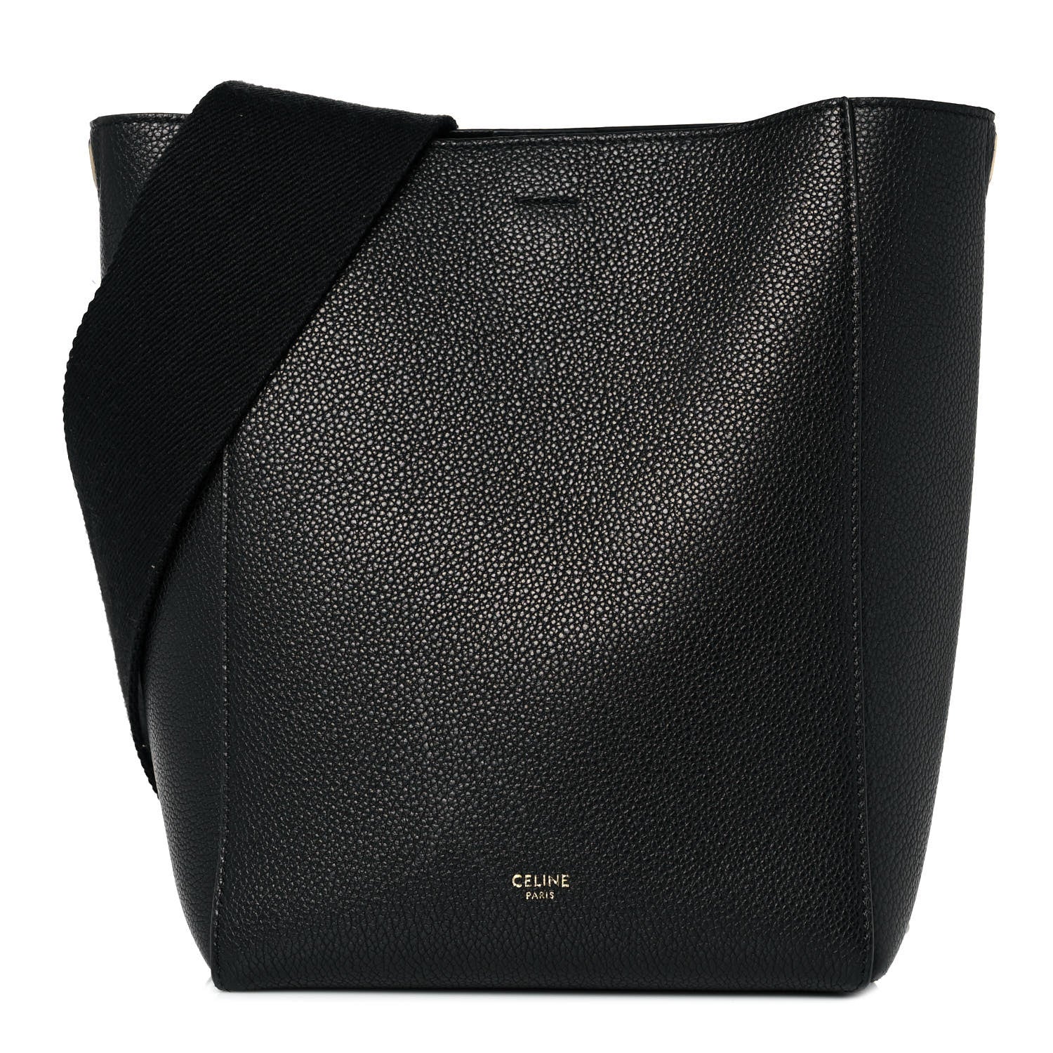 Celine Soft Grained Calfskin Small Sangle Bucket Bag Black 1 of 9