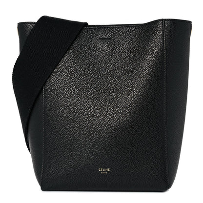 Celine Soft Grained Calfskin Small Sangle Bucket Bag Black 1 of 9