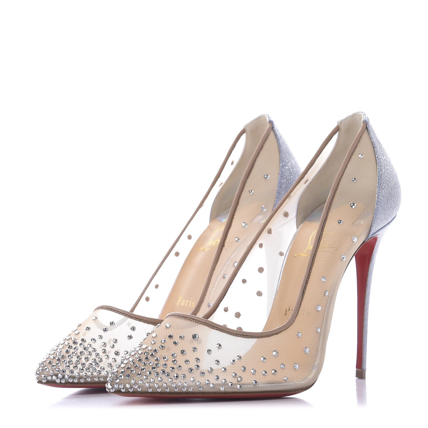 Christian Louboutin Crystal Strass Follies 100 Pumps 39.5 Crystal 3 of 10