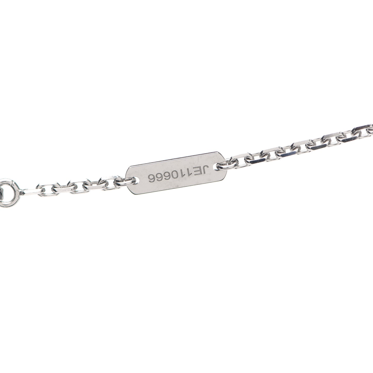 18K White Gold Mother of Pearl Magic Alhambra Pendant Necklace