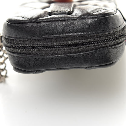 Chanel Calfskin Quilted Cambon Cigarette Case Holder Black White 8 of 11