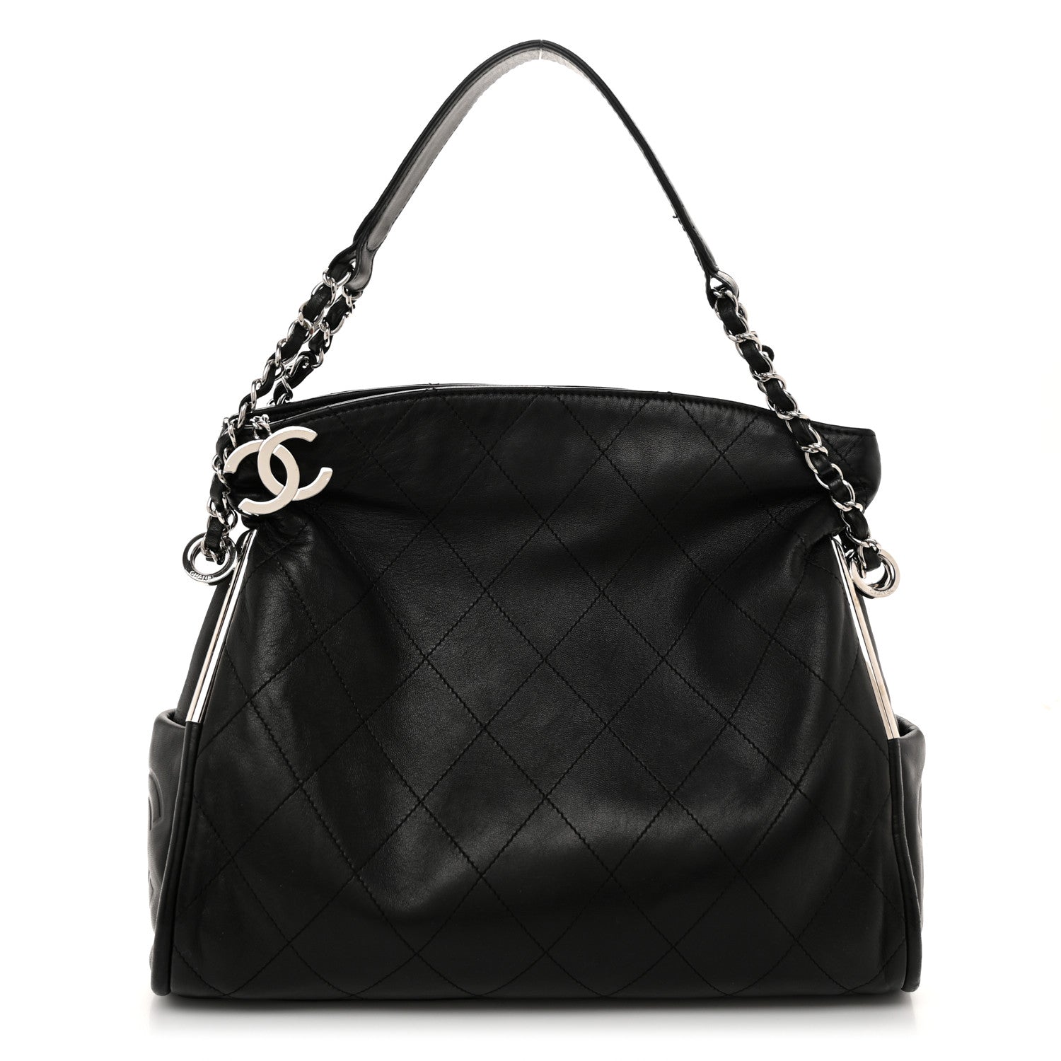 Chanel Lambskin Stitched Medium Ultimate Soft Tote Black 1 of 11