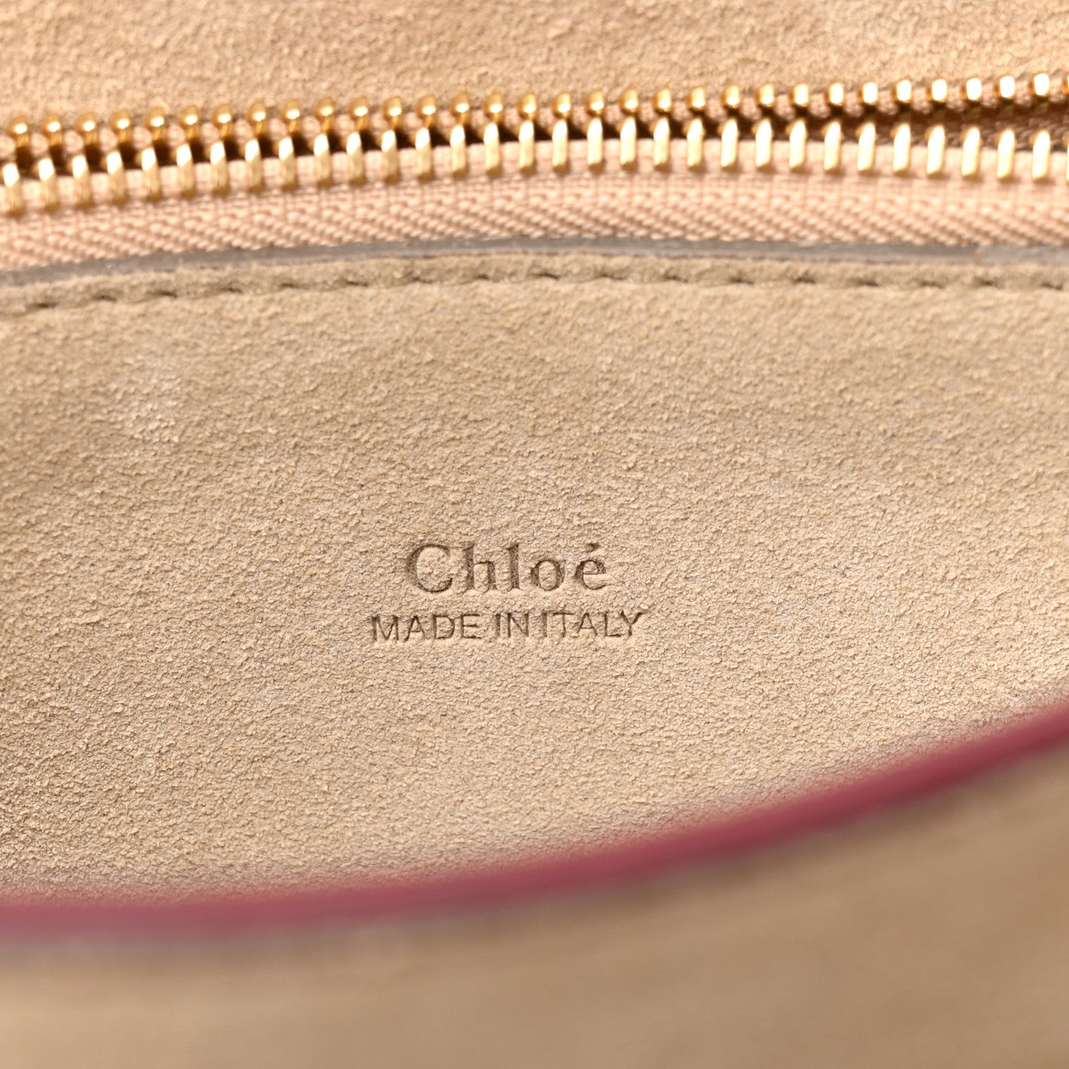 Chloe Calfskin Suede Medium Faye Shoulder Bag Red 9 of 11