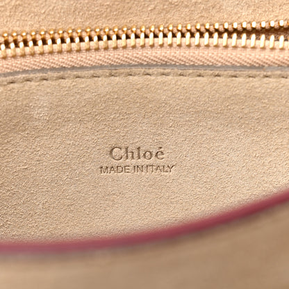 Chloe Calfskin Suede Medium Faye Shoulder Bag Red 9 of 11