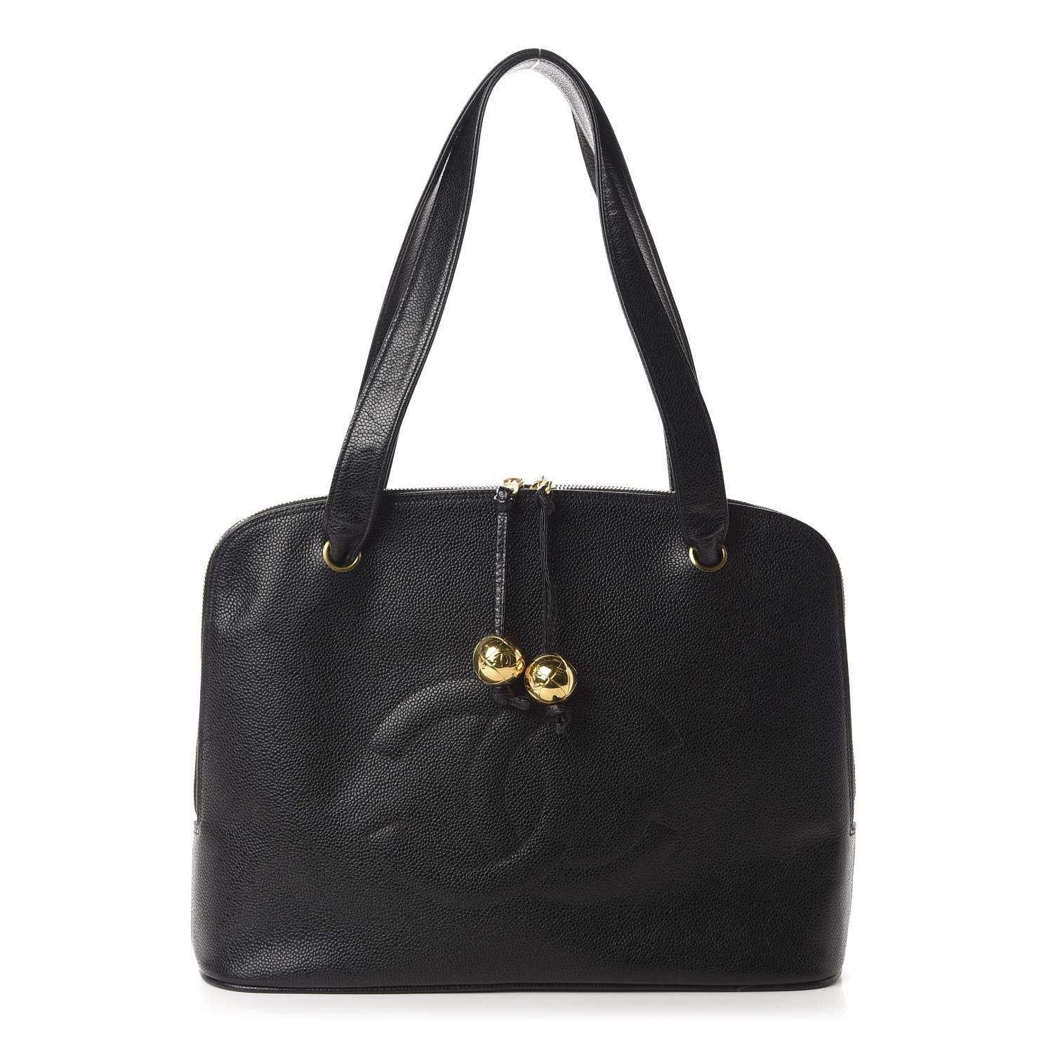 Chanel Caviar Large CC Shoulder Bag Black 1 of 12