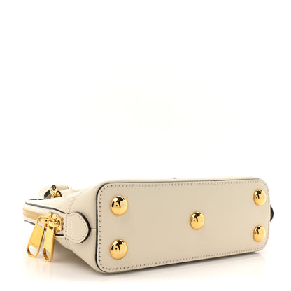 Gucci Boarded Plutone Calfskin Mini Horsebit 1955 Top Handle Bag Mystic White 4 of 13