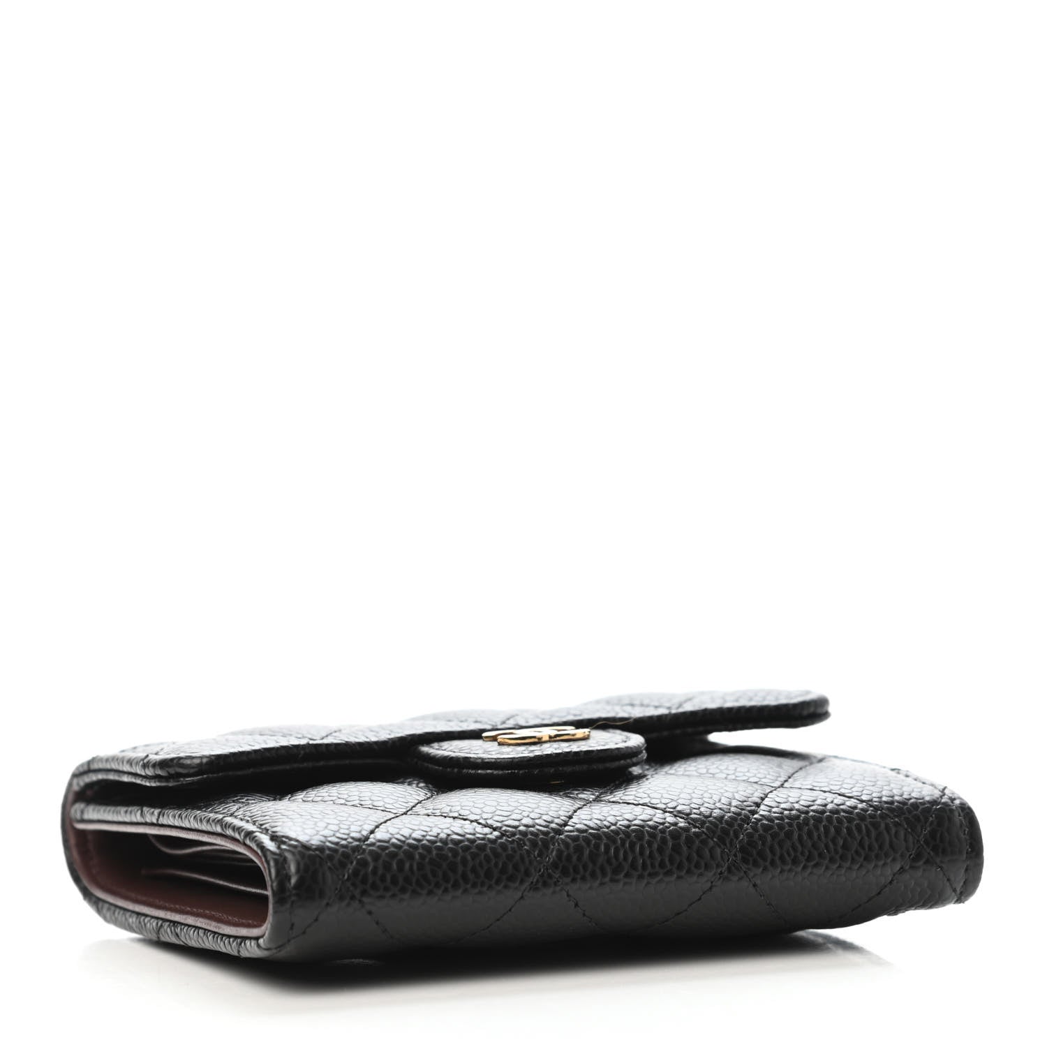 Chanel Caviar Quilted Compact Flap Wallet Black 3 of 4