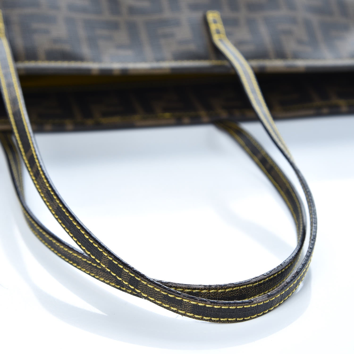 Fendi Zucca Spalmati Medium Roll Tote Tobacco Giallo 12 of 12