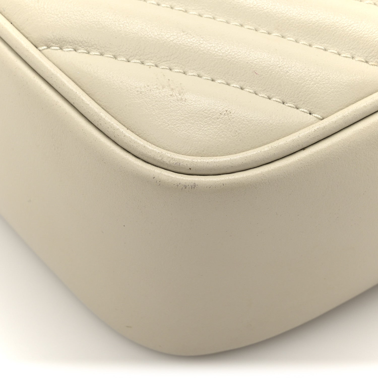 Saint Laurent Calfskin Matelasse Monogram Lou Camera Bag Crema Soft 14 of 16