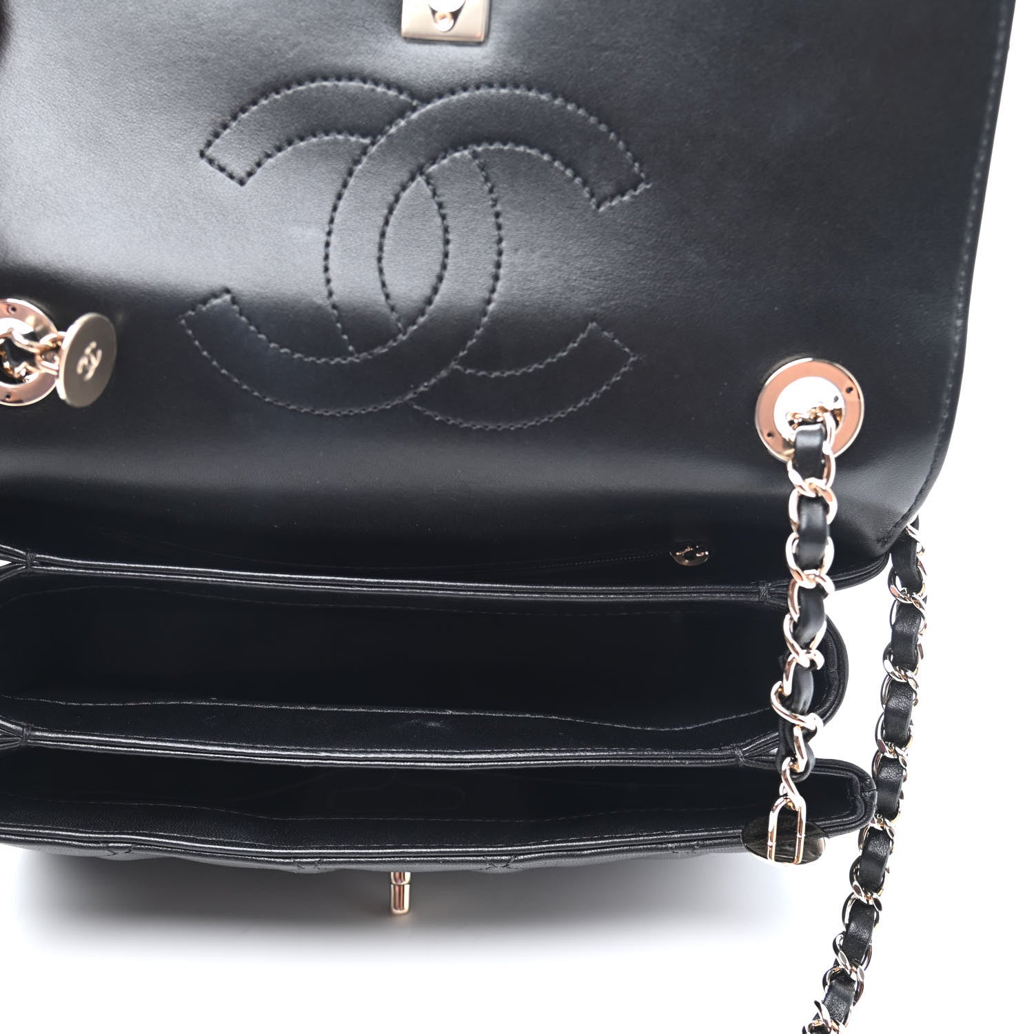 Chanel Lambskin Quilted Small Trendy CC Dual Handle Flap Bag Black 4 of 4