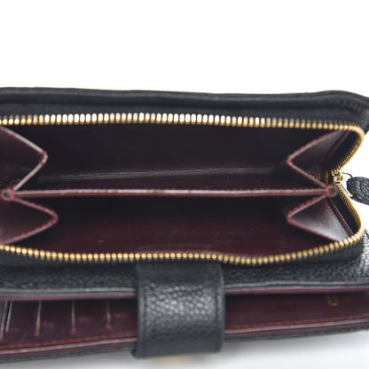 Chanel Caviar Quilted Zipped Pocket Wallet Black 6 of 15