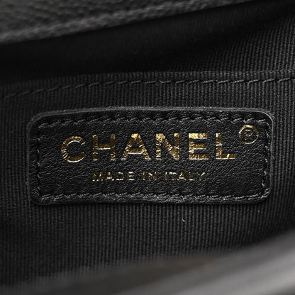 Chanel Shiny Caviar Quilted Small Pockets Drawstring Backpack Black 6 of 10