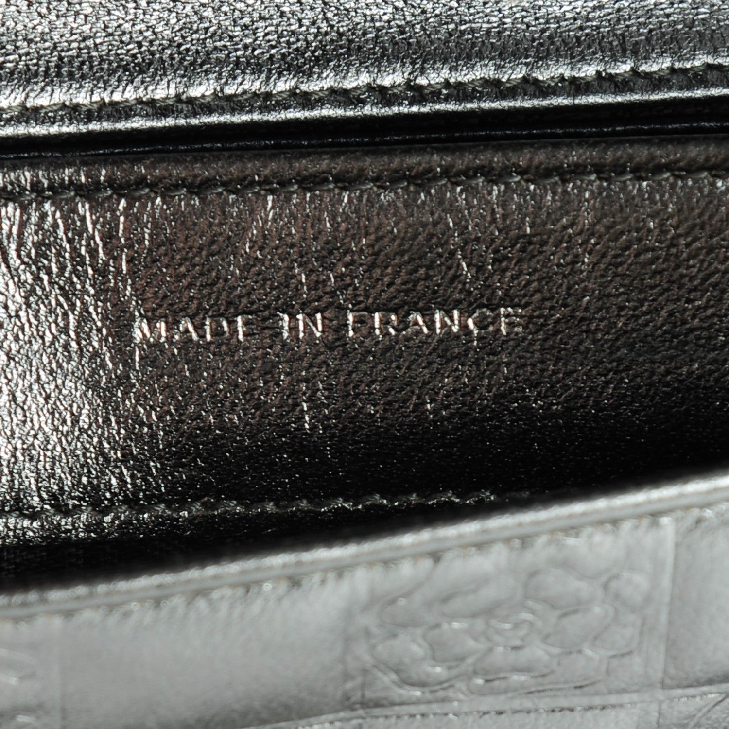 Chanel Metallic Lambskin Precious Symbols Flap Wallet Silver 7 of 8