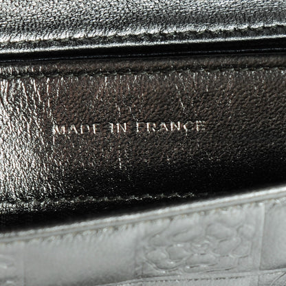 Chanel Metallic Lambskin Precious Symbols Flap Wallet Silver 7 of 8