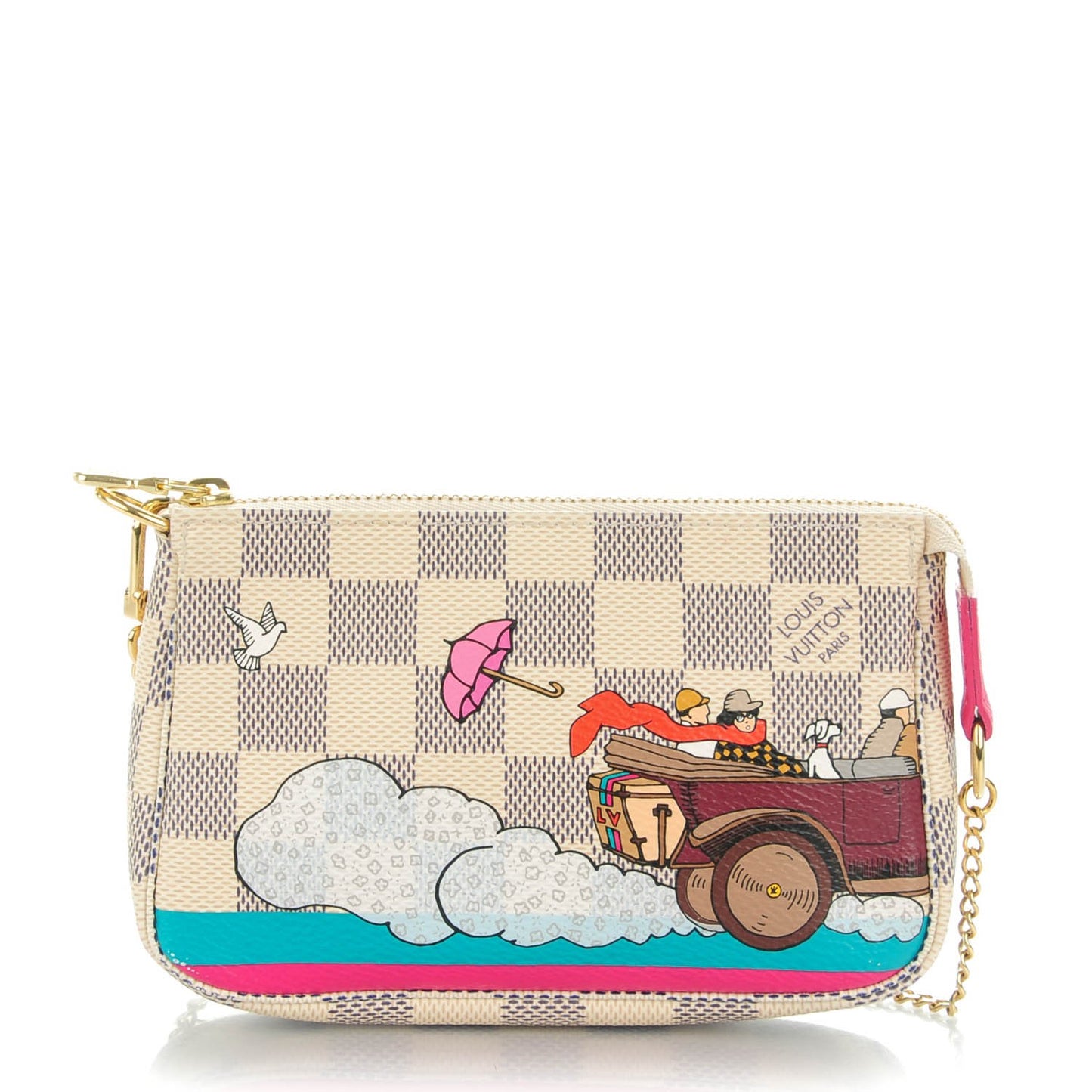 Damier Azur 2015 Christmas Animation Mini Pochette Accessories