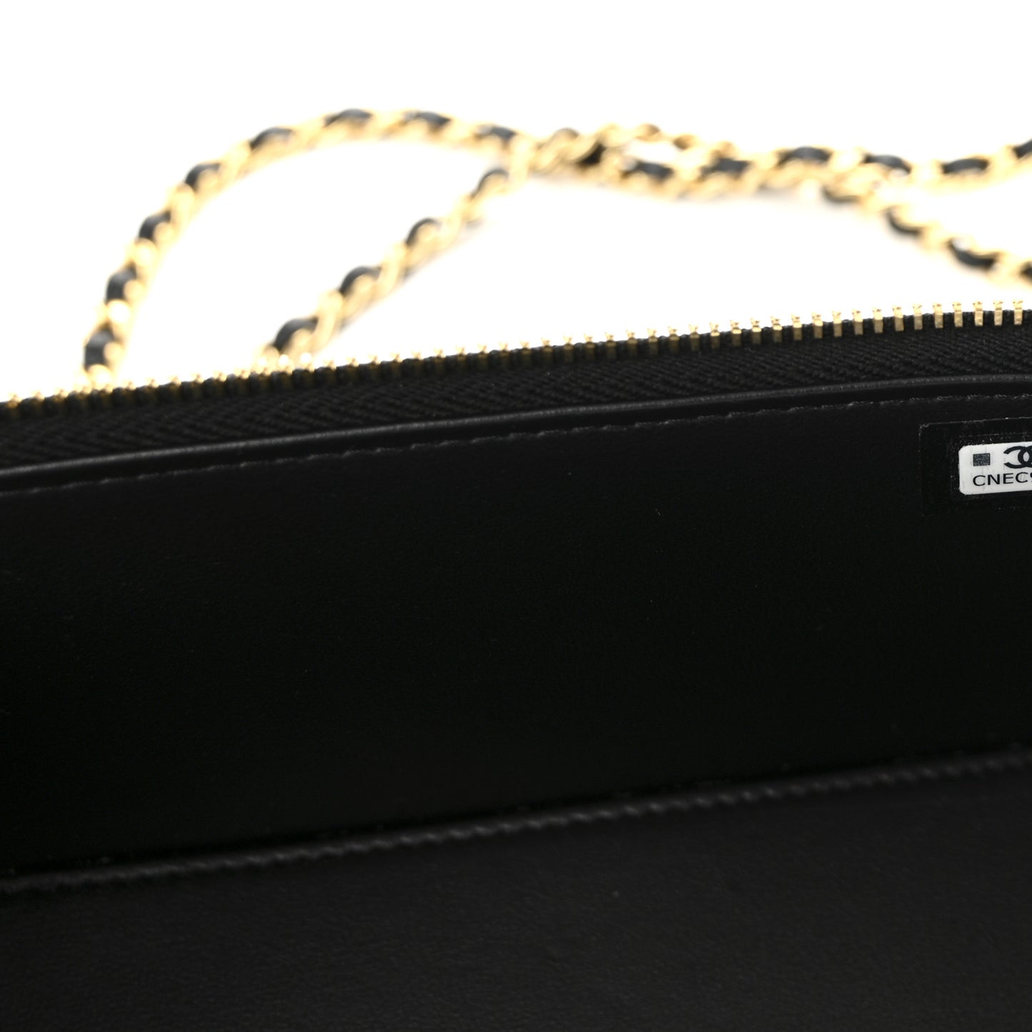 Caviar Quilted Polly Pocket East West Top Vanity With Chain Black