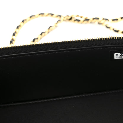 Chanel Caviar Quilted Polly Pocket East West Top Vanity With Chain Black 7 of 11