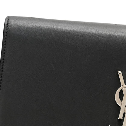 Saint Laurent Smooth Calfskin Medium Classic Monogram Kate Tassel Satchel Black 10 of 10