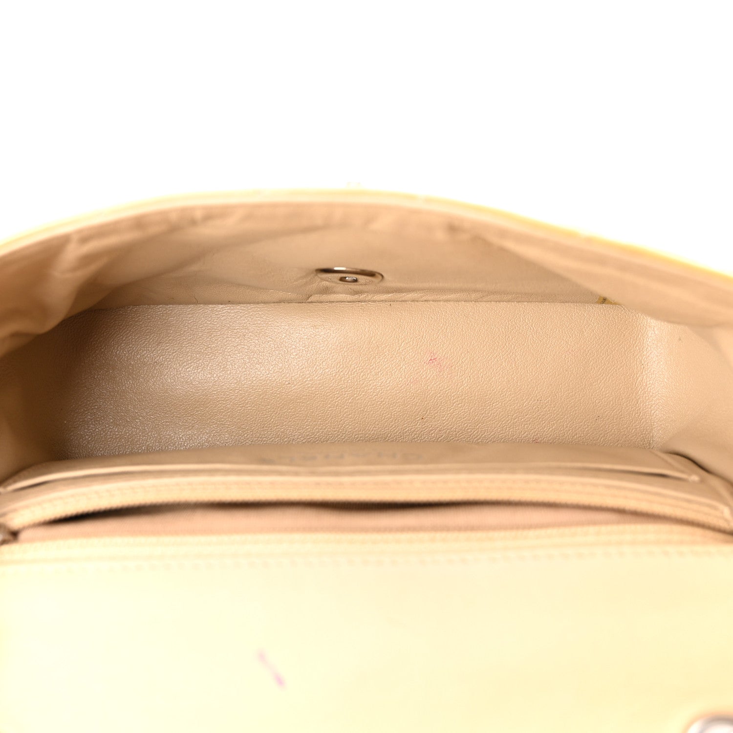 Chanel Patent Calfskin Quilted Mini Rectangular Flap Beige 4 of 10