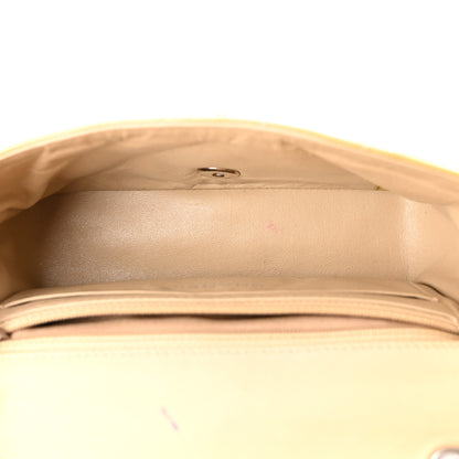 Chanel Patent Calfskin Quilted Mini Rectangular Flap Beige 4 of 10