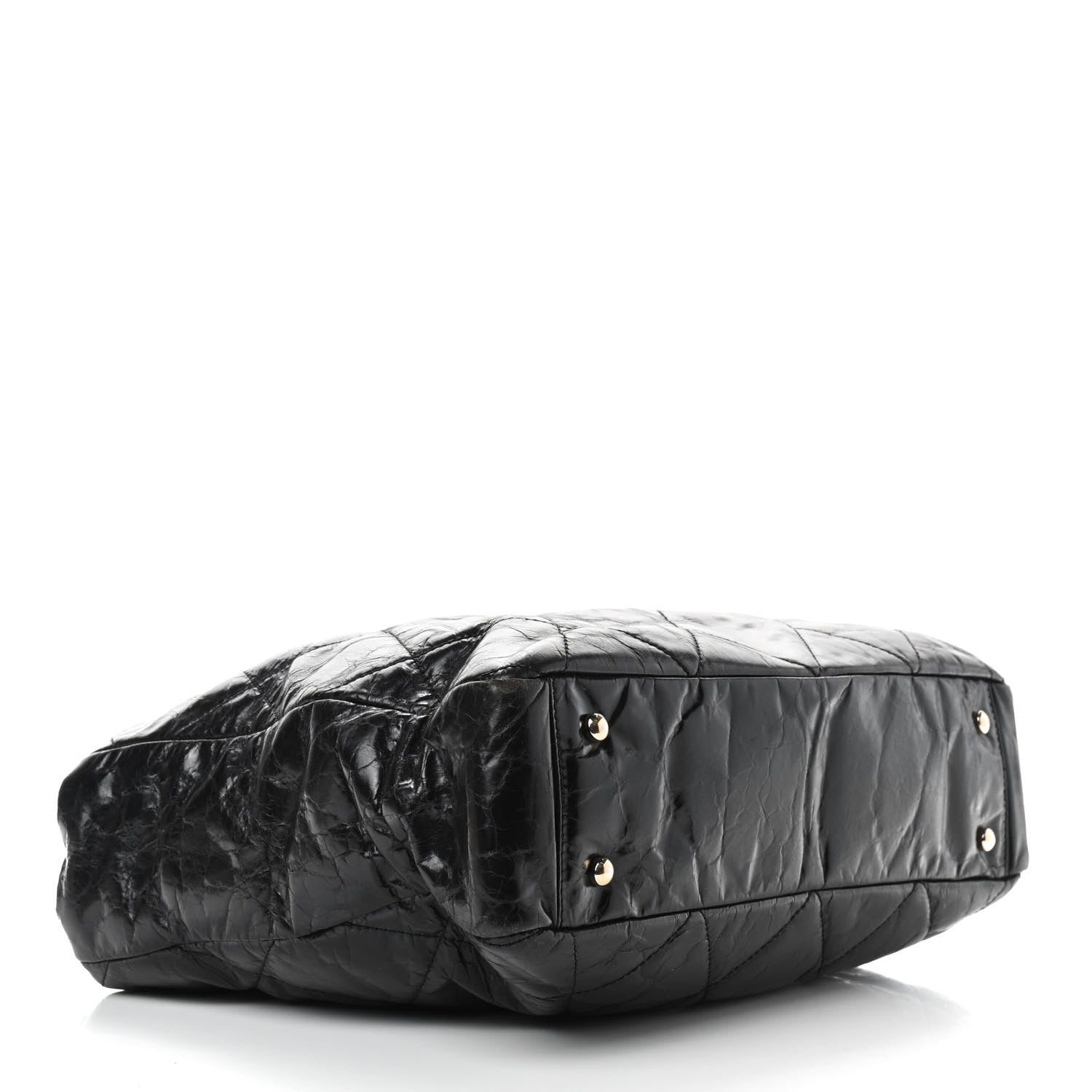 Chanel Glazed Calfskin Lambskin Quilted Portobello Tote Black 3 of 10