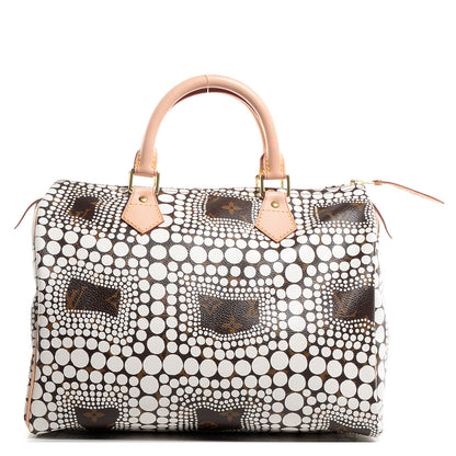 Louis Vuitton Monogram Kusama Town Speedy 30 White 1 of 7