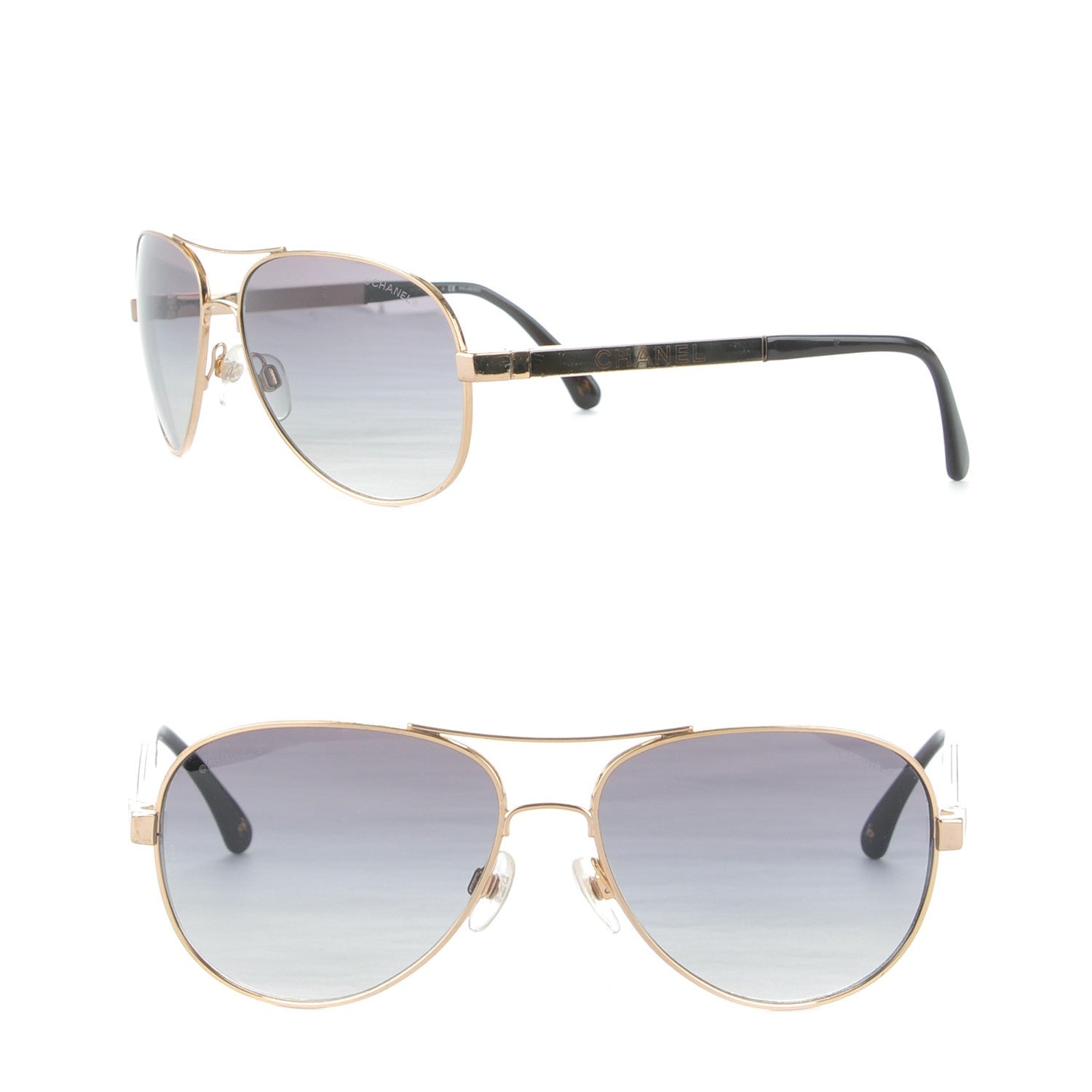 Chanel Aviator Sunglasses 4179 Gold 1 of 8
