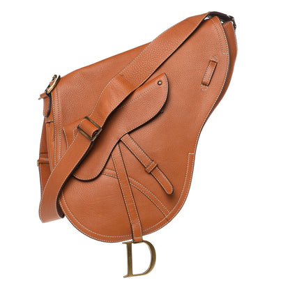 Christian Dior Calfskin Baudrier Saddle Bag Tan 1 of 13