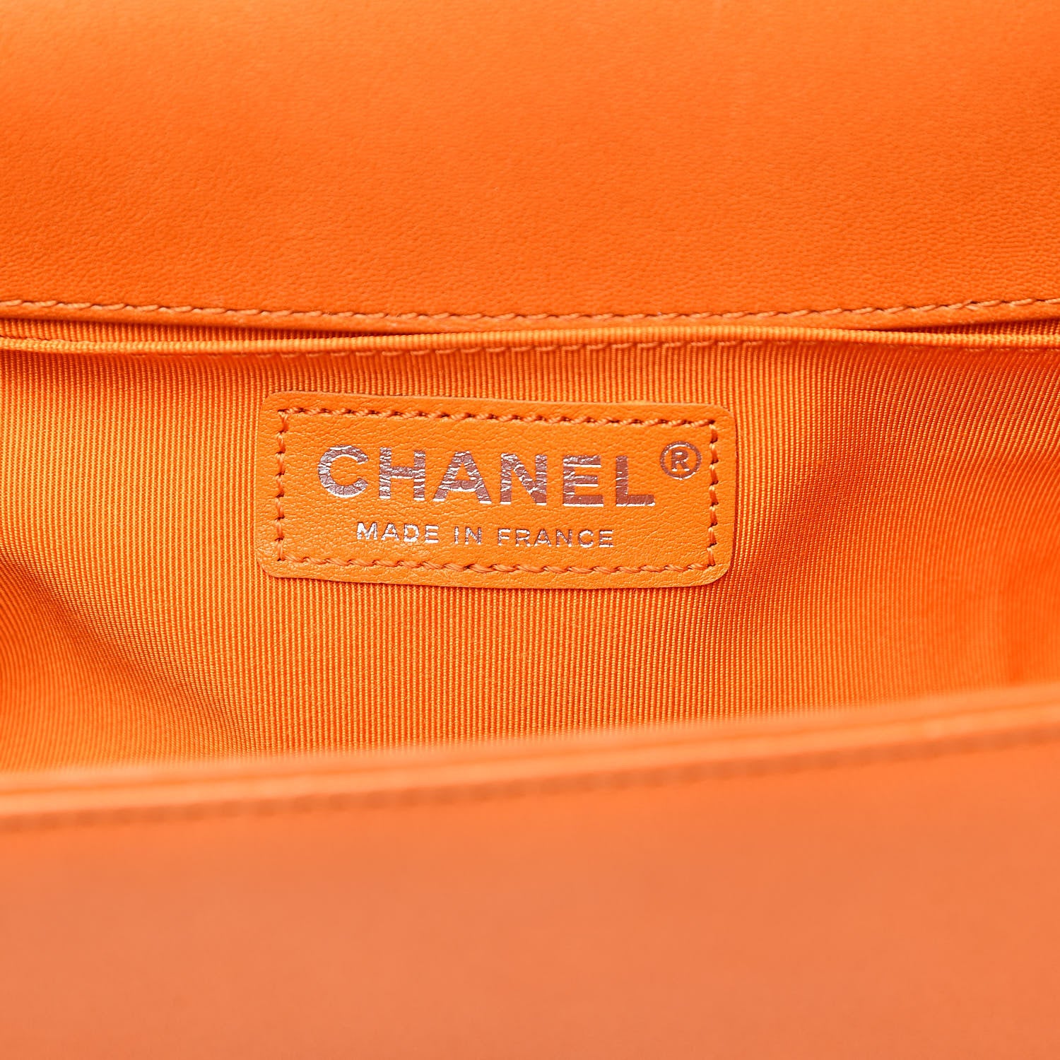 Chanel Lambskin Quilted Medium Boy Flap Orange 6 of 16