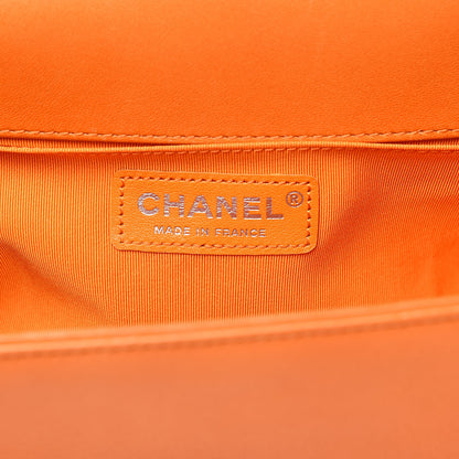 Chanel Lambskin Quilted Medium Boy Flap Orange 6 of 16