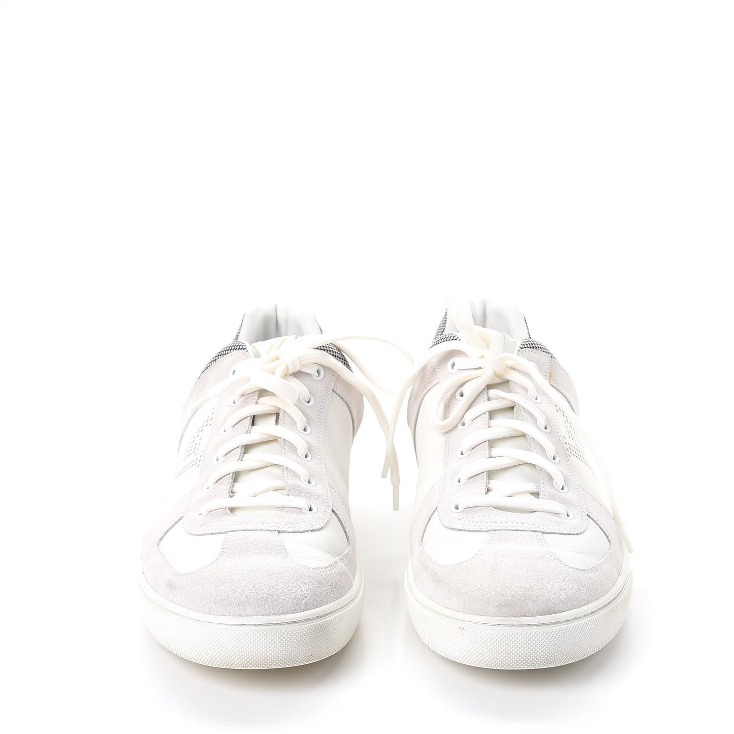 Mens Suede Calfskin Dream On Low Top Sneakers 11 White