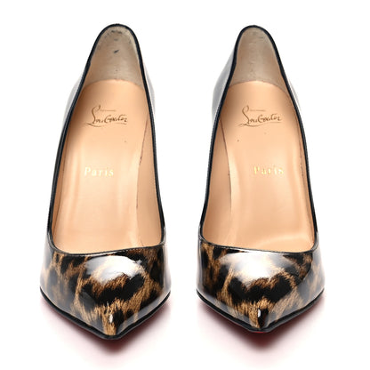 Christian Louboutin Patent Degrade Leopard Pigalle Follies 100 Pumps 38.5 Leopard Black 2 of 9