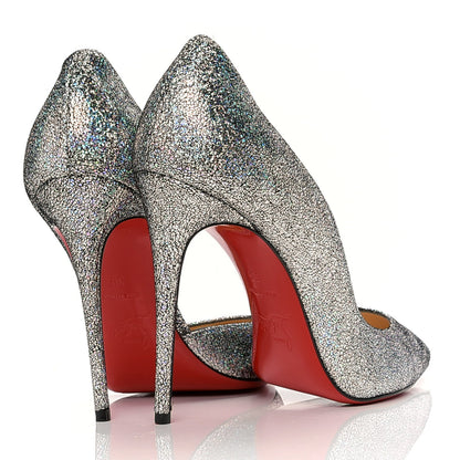Christian Louboutin Nappa Mica Iriza 100 Pumps 39 Silver 3 of 6