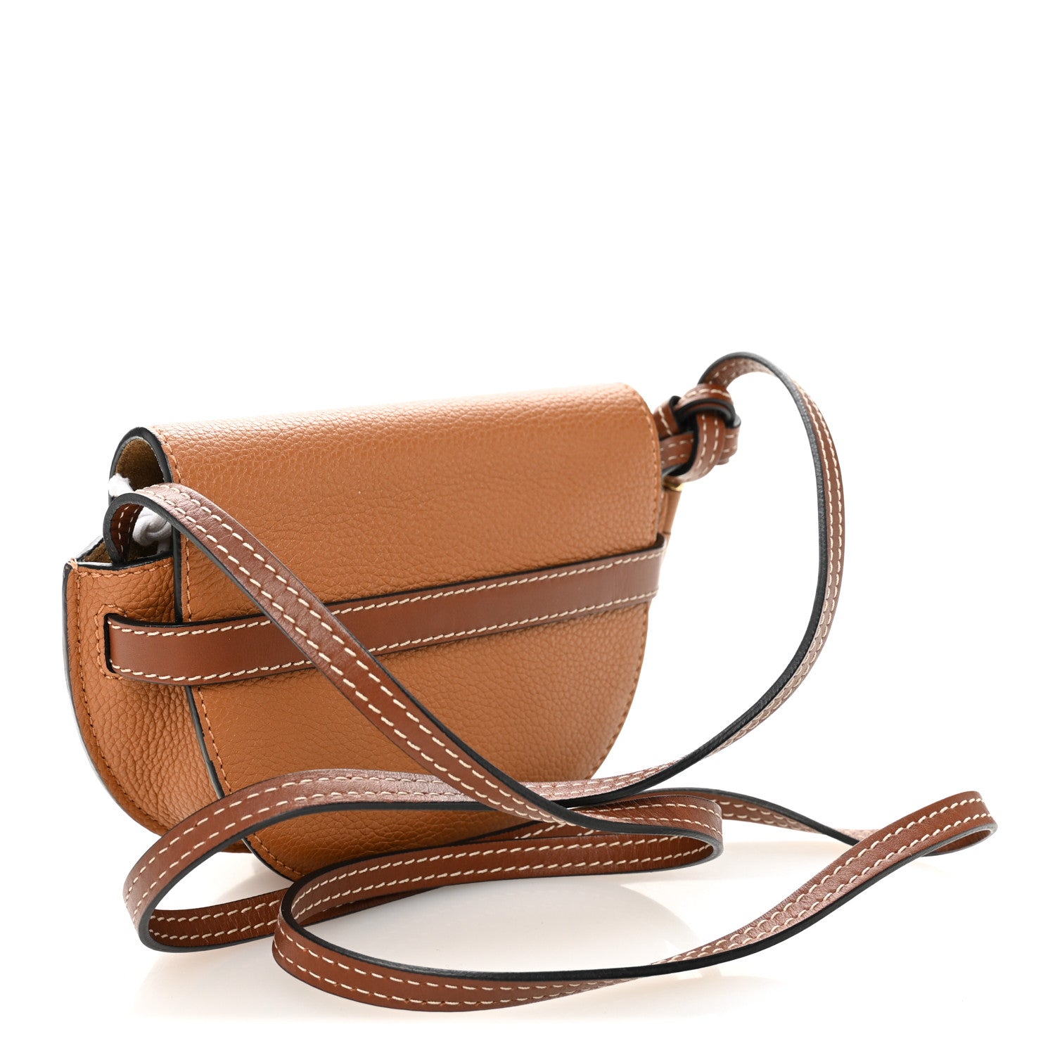 Loewe Grained Calfskin Mini Gate Crossbody Bag Caramel Pecan 3 of 9