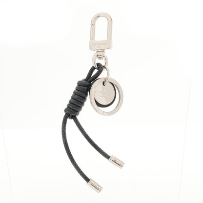 Louis Vuitton Palladium Damier Graphite Rope Bag Charm Key Holder 3 of 5