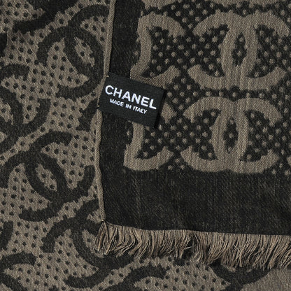 Chanel Cashmere Silk CC Logo Scarf 4 of 5