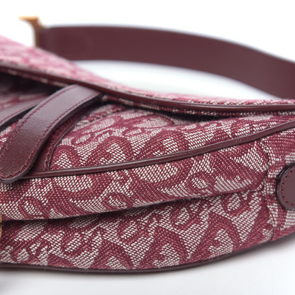 Christian Dior Monogram Saddle Bag Burgundy 9 of 9