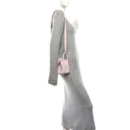 Hermes Taurillon Clemence Verso Mini Lindy 20 Mauve Pale Mushroom 2 of 12