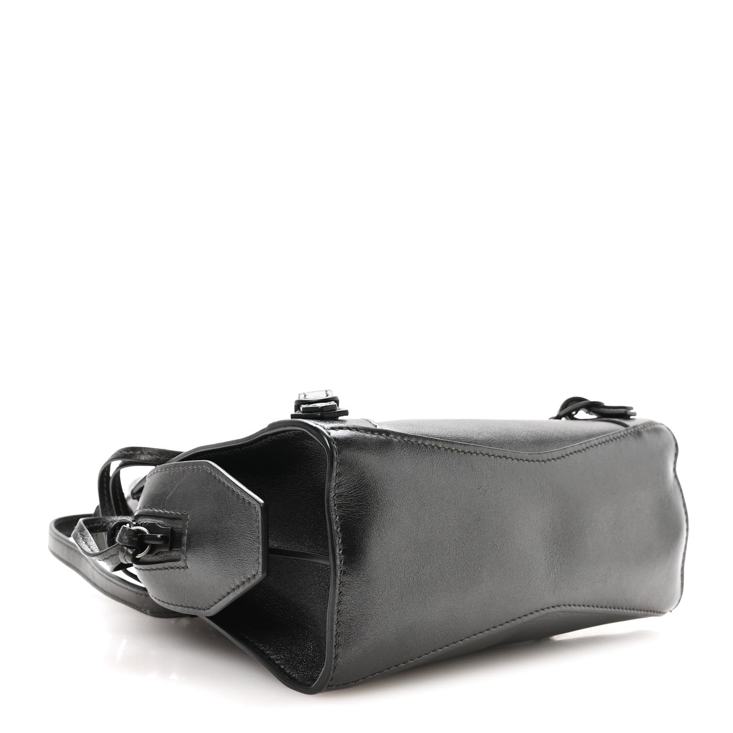 Balenciaga Smooth Calfskin Neo Classic Black Hardware Mini City Gunmetal 4 of 10